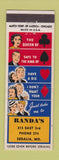 Matchbook Cover - Randa's Restaurant Sedalia MO low phone #