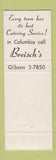 Matchbook Cover - Breisch's Restaurant Columbia MO