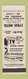 Matchbook Cover - Cyrus Motel Sikeston MO