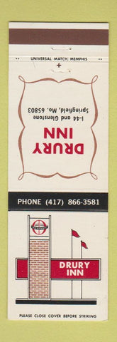 Matchbook Cover - Drury Inn Springfield MO
