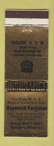 Matchbook Cover - Raymond Ferguson Insurance Houston MO