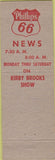 Matchbook Cover - WINZ Radio Miami FL Phillips 66 oil gas