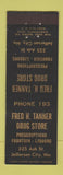 Matchbook Cover - Fred Tanner Drug Store Jefferson City MO low phone #
