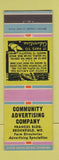 Matchbook Cover - Community Advertising Company Brookfield MO