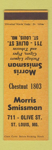 Matchbook Cover - Morris Smissman Tobacco St Louis MO