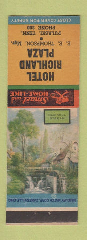 Matchbook Cover - Hotel Richland Plaza Pulaski TN low phone #