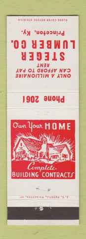 Matchbook Cover - Steger Lumber Princeton KY low phone #