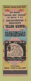 Matchbook Cover - Baker Hotel Deming NM low phone # owl