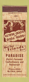 Matchbook Cover - Paradise Restaurant Elyria OH low phone #