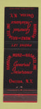 Matchbook Cover - Hamblin Munz Haskell Insurance Oneida NY low phone #