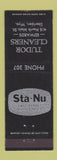 Matchbook Cover - Tudor Cleaners Sheridan NY Sta Nu low phone #