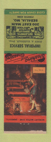 Matchbook Cover - Imperial auto repair Sedalia MO John Karigan