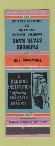 Matchbook Cover - Farmers State Bank Sabetha KS low phone #