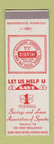 Matchbook Cover - 1st Federal Savings and Loan low phone # Sparta IL?