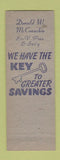 Matchbook Cover - 1st Federal Savings and Loan low phone # Sparta IL?