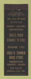Matchbook Cover - Fred Tanner Drugs Jefferson City MO low phone #