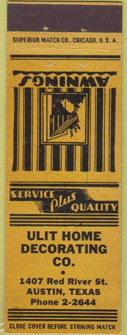 Matchbook Cover - Ulit Home Decorating Austin TX yellow