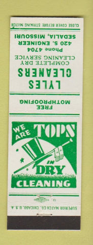 Matchbook Cover - Lyles Cleaners Sedalia MO low phone