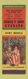 Matchbook Cover - Hofbrau Dine & Dance Richmond IN low phone # girlie