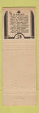 Matchbook Cover - Hancher's Fishing Bait Columbus IN low phone #