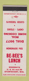 Matchbook Cover - Be Bee's Lunch Sturteveant WI