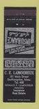 Matchbook Cover - CE Lamoureux Insurance Easthampton MA low phone #