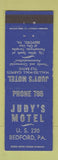 Matchbook Cover - Judy's Hotel Bedford PA low phone #