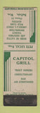 Matchbook Cover - Capitol Grill Buffalo WY WEAR