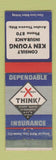 Matchbook Cover - Ken Young Insurance low phone #