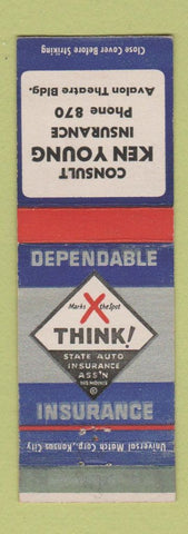 Matchbook Cover - Ken Young Insurance low phone #