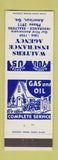 Matchbook Cover - Walters Insurance Agency Americus GA low phone # 1959