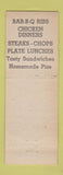 Matchbook Cover - Mary & Norman's Sedalia MO low phone