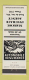 Matchbook Cover - Marcoe Insurance Agency Fond Du Lac WI low phone #