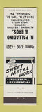 Matchbook Cover - N Palladino Bros Plumbing Heating Pottstown PA low phone #