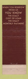 Matchbook Cover - Ohio Finance Company canton OH