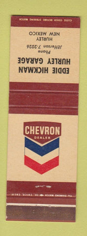 Matchbook Cover - Eddie Hickman Chevron oil gas Hurley NM