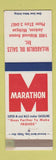 Matchbook Cover - Marathon oil gas McLAughlin Jackson MI WEAR