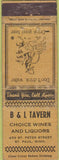 Matchbook Cover - B and I Tavern St Paul MN WEAR