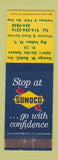 Matchbook Cover - Sunoco oil gas Big Indian NY WEAR