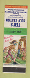 Matchbook Cover - Ted's Gulf oil gas Biddeford ME hillbilly WEAR