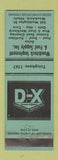 Matchbook Cover - DX Oil gas Woodstock IL Implement Tractors