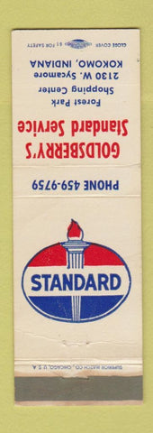 Matchbook Cover - Goldsberry's Standard oil gas Kokomo IN WEAR