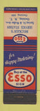 Matchbook Cover - Esso oil gas Becker's Ossining NY low phone # WORN