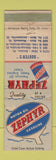 Matchbook Cover - Zephyr oil gas Doster's Decatur Monmouth Jacksonville IL WEAR