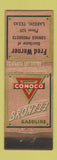 Matchbook Cover - Conoco oil gas Fred Werner Laredo TX low phone # WORN