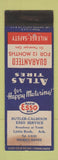 Matchbook Cover - Esso oil gas Atlas Tires Little Rock AR Butler Calhoun WEAR