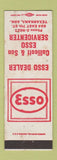 Matchbook Cover - Esso oil gas Callicott Texarkana AR WEAR