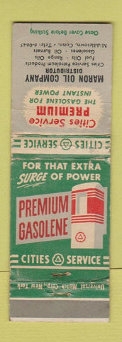 Matchbook Cover - Cities oil gas Maron Middletown CT WORN