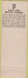 Matchbook Cover - Walt's Auto Parts Concord CA KGEN radio
