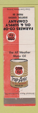 Matchbook Cover - Phillips 66 oil gas Farmers COOP Dighton KS low phone #